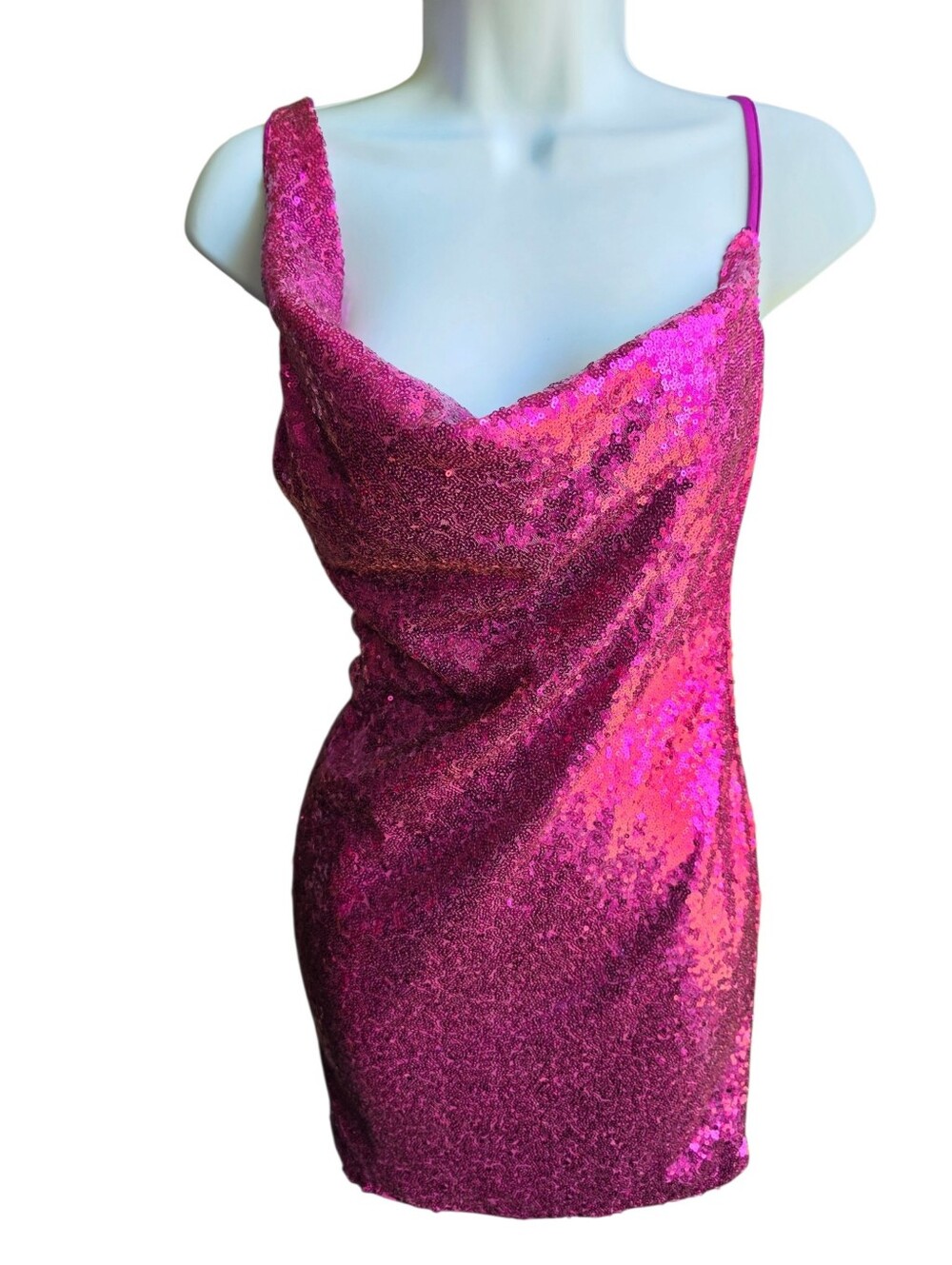 NWT Hello Molly Shimmering Pink Sequins Mini Dress - Size 4